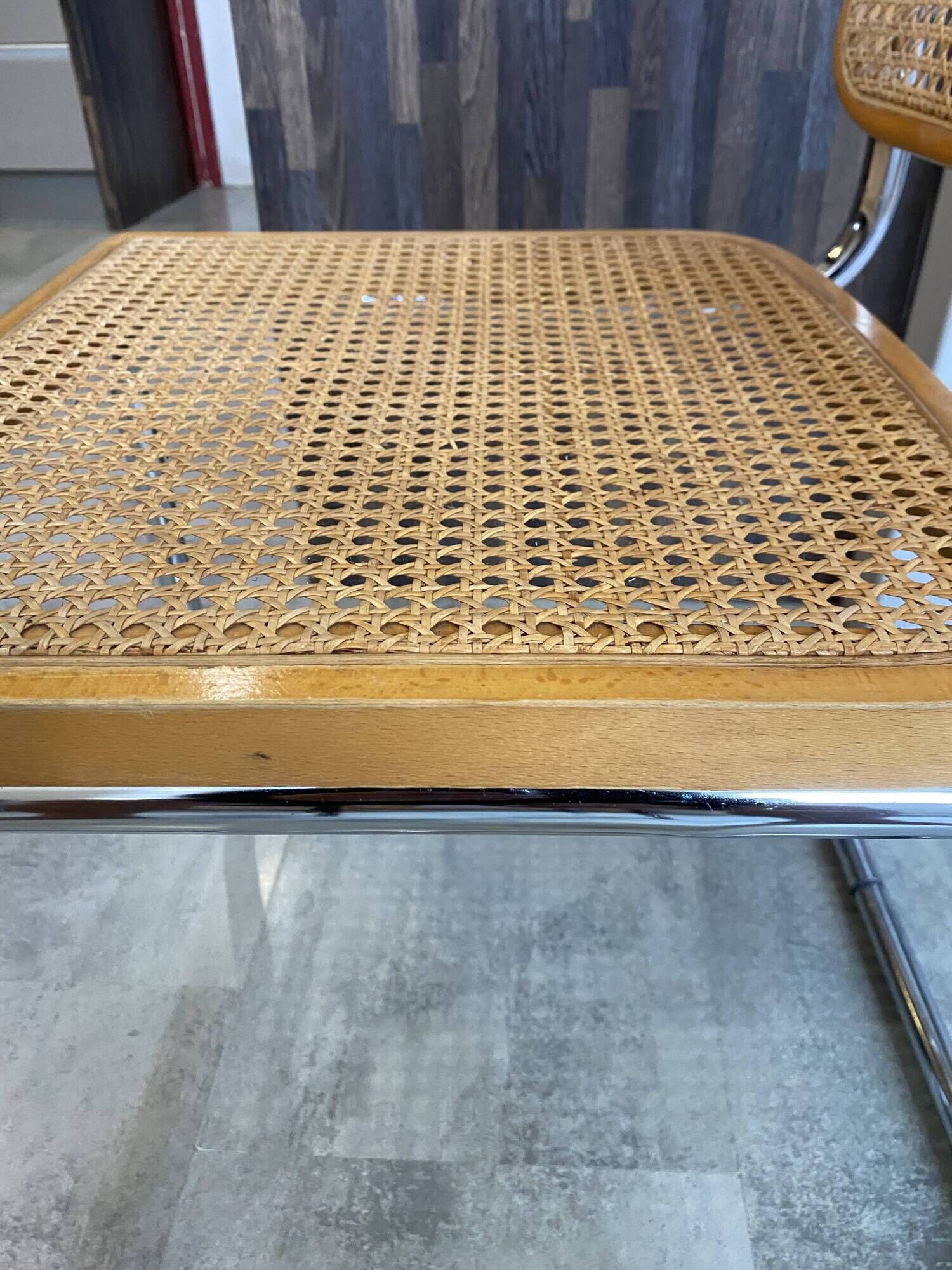 Chair without armrests Cesca B32 Marcel Breuer vintage 1980