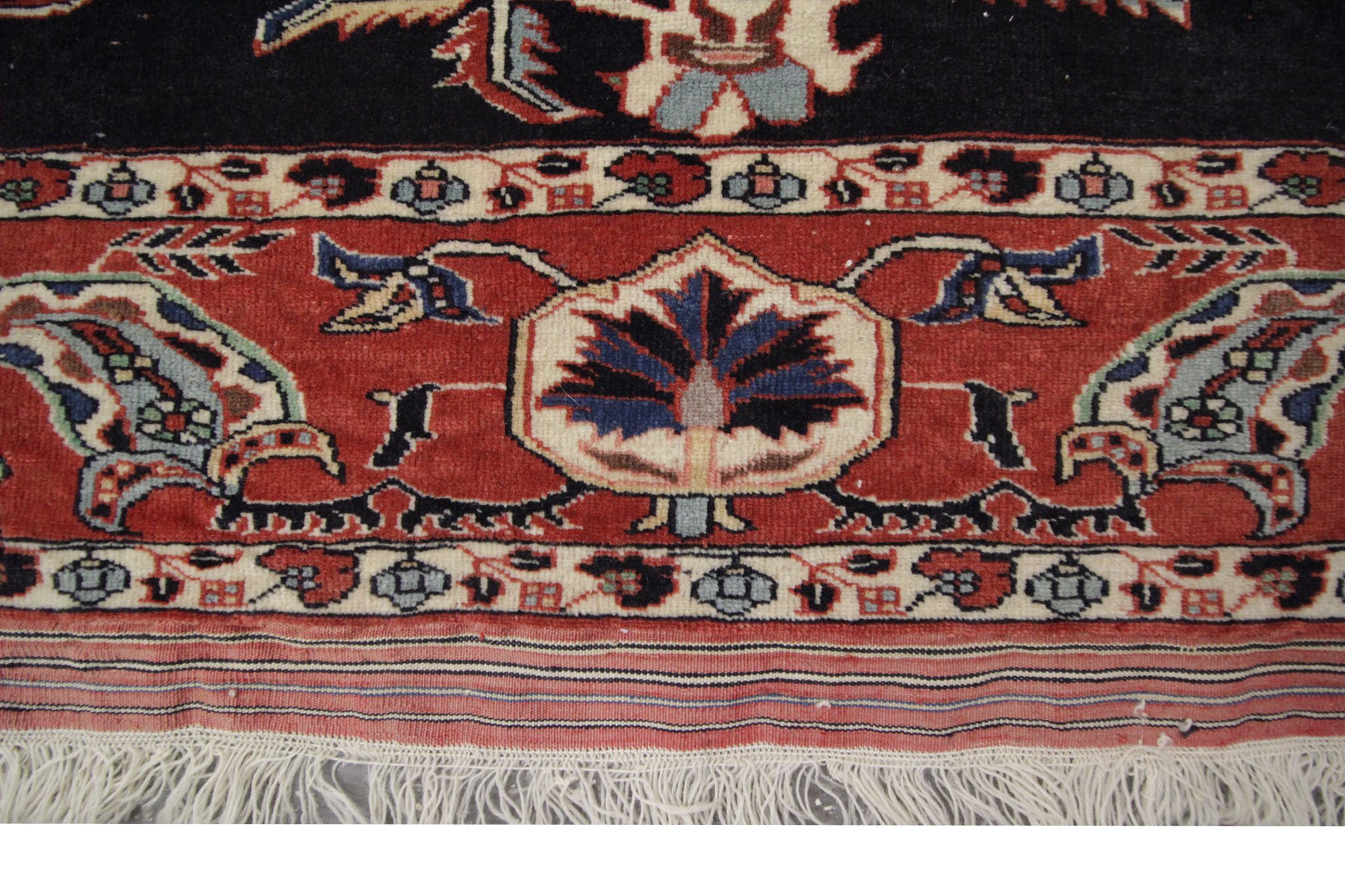 Tapis persan persan vintage fait main- 132x162cm