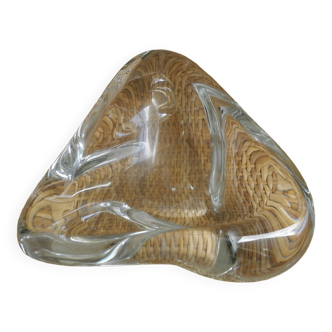 Large Saint Louis crystal empty pocket, vintage cut