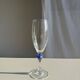 Lot de 5 flûtes à champagne boule bleue