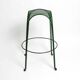 Tabouret de bar italien des années 1960 en métal peint en vert avec métal perforé.