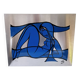 Silkscreen on brushed aluminium from the 1970s.