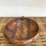 Berber dish, painted terracotta