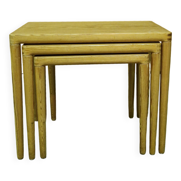 Ensemble de trois tables gigognes vintage, Suède 1960