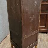 Louis XVI style corner bookcase display case in gilded wood circa 1880-1900