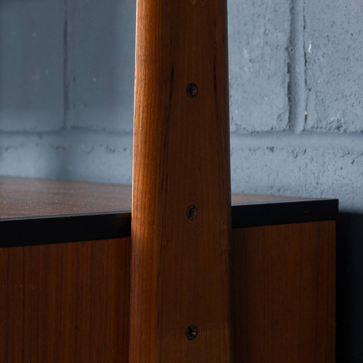 Vintage 20thc italian modular teak wall cabinet c.1960
