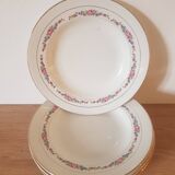 8 flowered soup plates L'amandinoise
