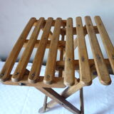 Wooden folding stool