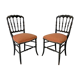Pair of Blackened Wooden Napoleon III Chairs
