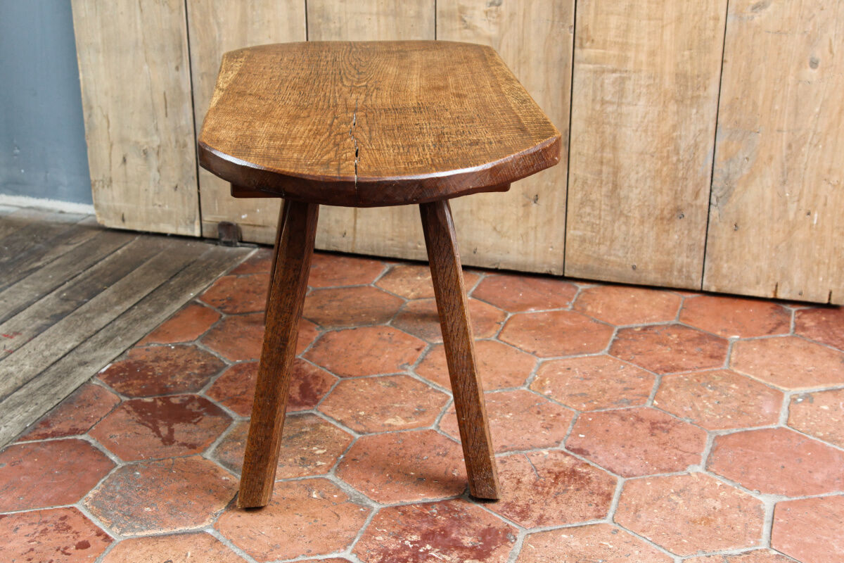 Brutalist oak coffee table