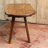 Brutalist oak coffee table