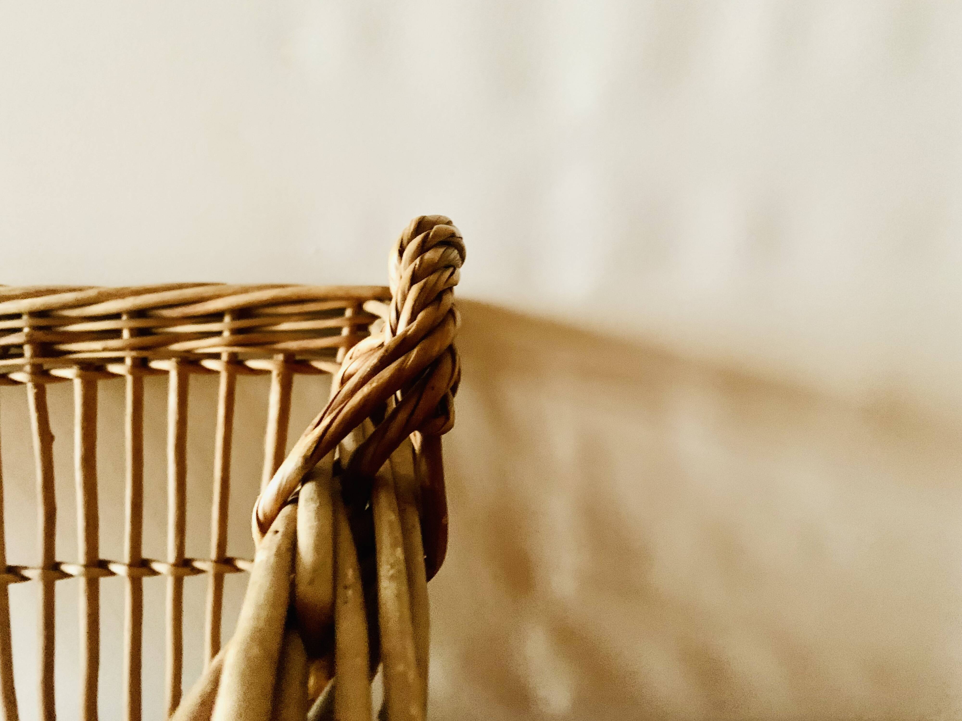 Large vintage wicker basket