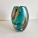 Ovoid vase in multicoloured blown glass signed Mdina - Circa 1960