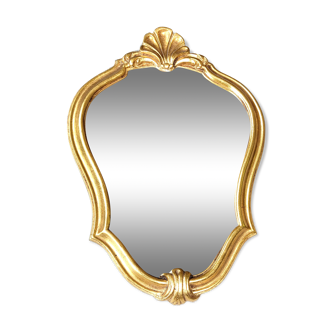 Baroque mirror gilded shell 23x33cm