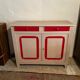 Parisian bas buffet restyled vintage red and white