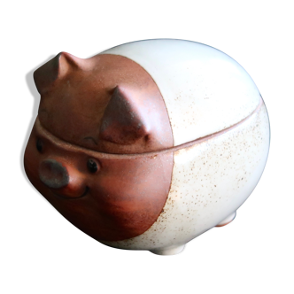 Ceramic "pig" sugar bowl by Ibuki, 60s