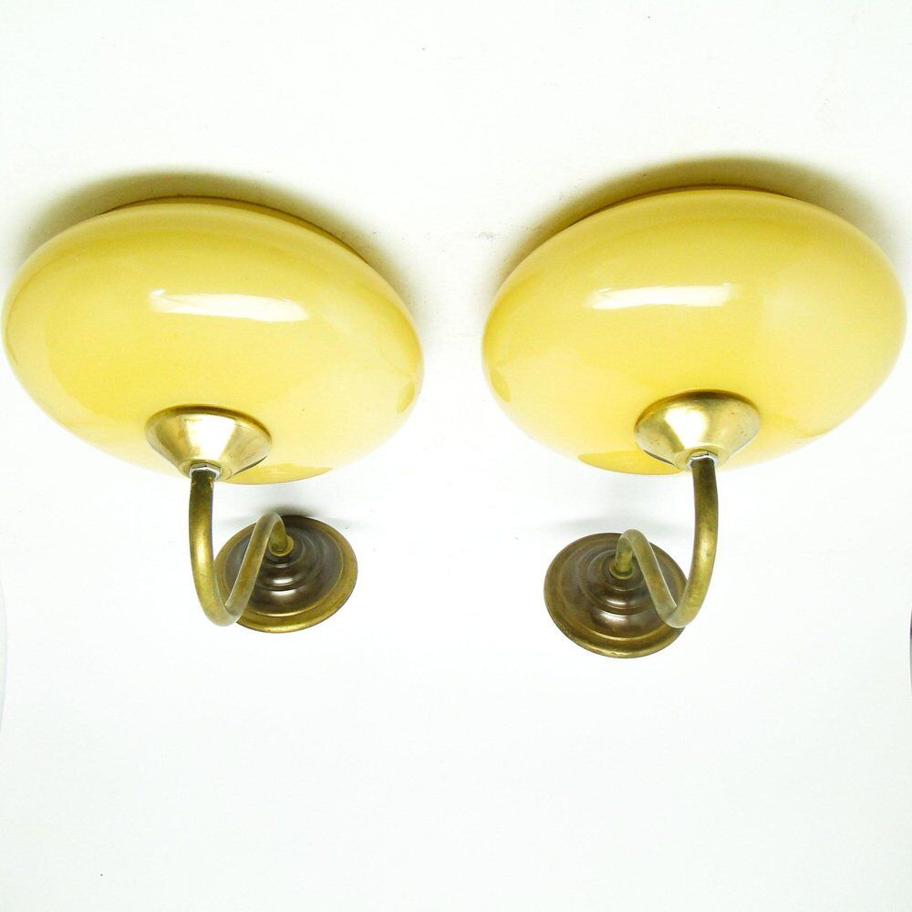 Art Deco sconces, Poland, 1950s, set of 2