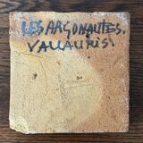 Ceramic plaque by Isabelle Ferlay & Frédérique Bourguet, Atelier les Argonautes, Vallauris, ci