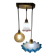 Suspension 3 globes en verre et 3 couleurs