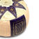 Leather purple Pouf Fes handmade 40 x 25 cm