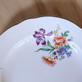 4 flowery plates Digoin & Sarreguemine