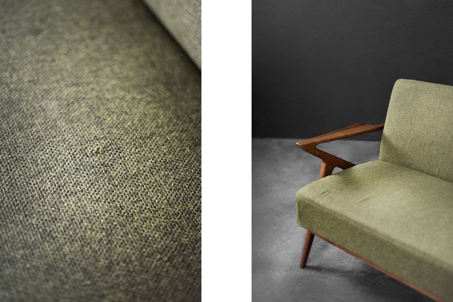 Vintage Danish 3-seater canapé from the mid-century, designed by Poul Jensen for Selig.
