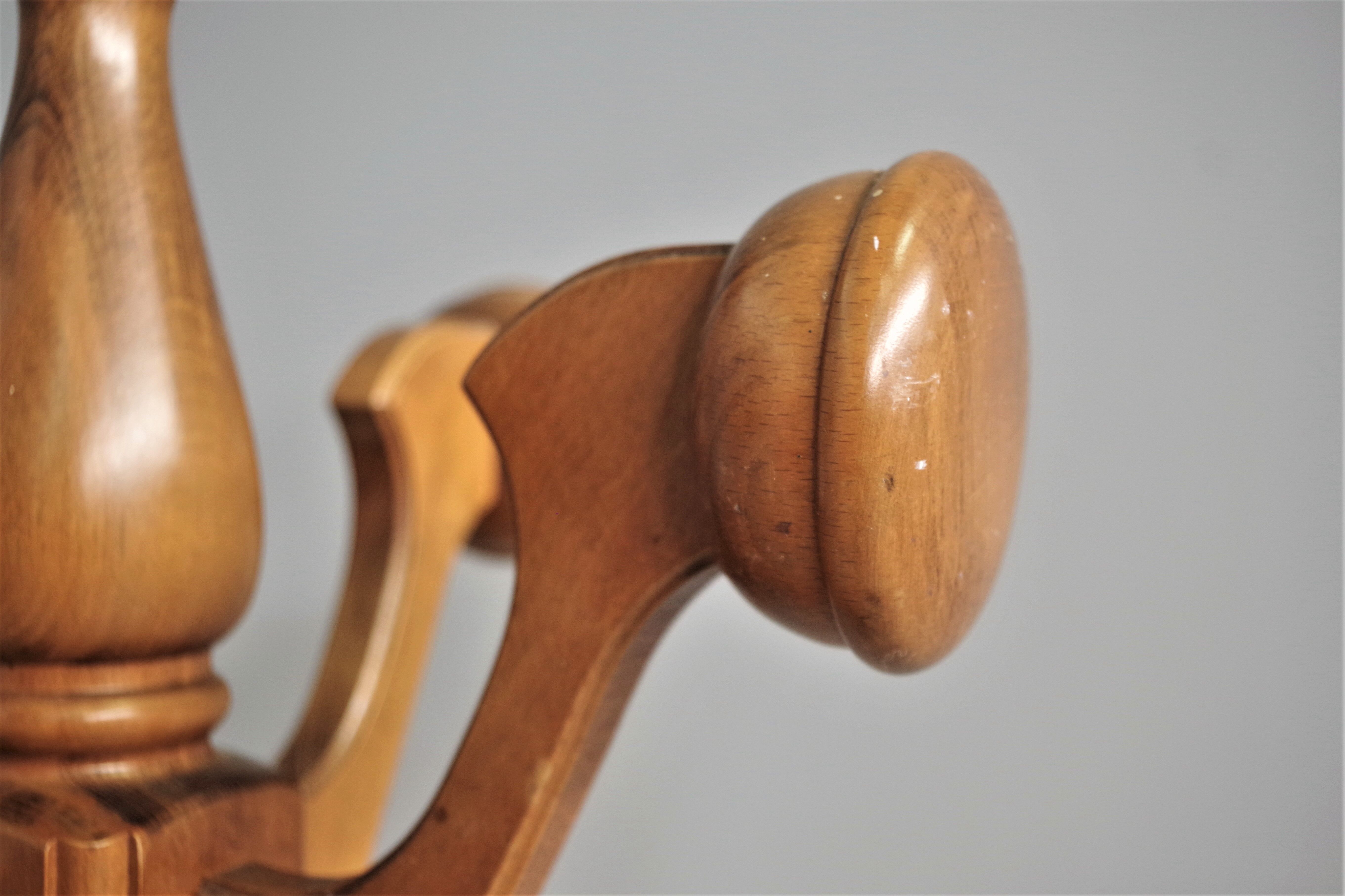 Column hanger in turned beech wood, 1970s