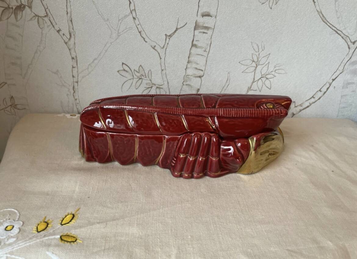 Terrine homard rouge et doré Michel Caugant