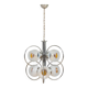 Mazzega Space Age Murano glass chrome plated chandelier, Italy 1970s