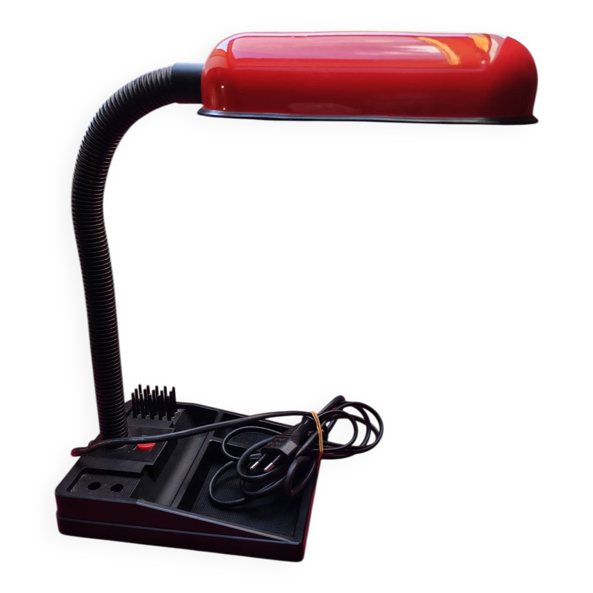 Vintage red and black desk lamp organiser - Elite Products Hol