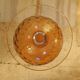 Vase sur pied en verre orange