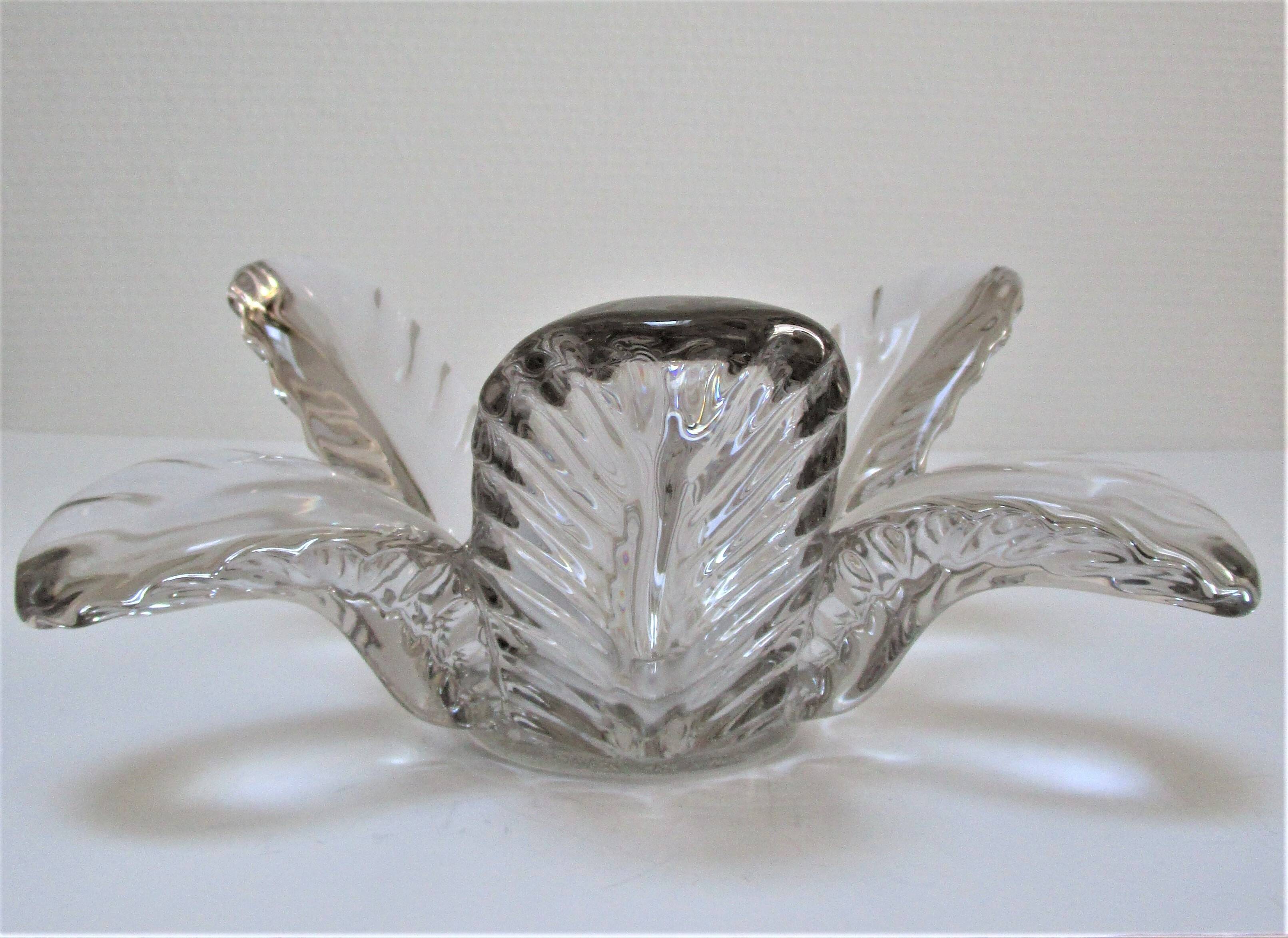 Flower candle holder glass centerpiece Pierre d'Avesn