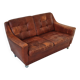 Mid century patchwork tufted patinated leather sofa, 1960s