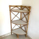 Vintage bamboo corner shelf