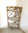 Vintage bamboo corner shelf