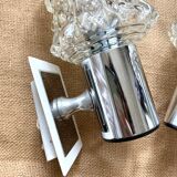 Pair of vintage chrome wall lights, 70s, Raak