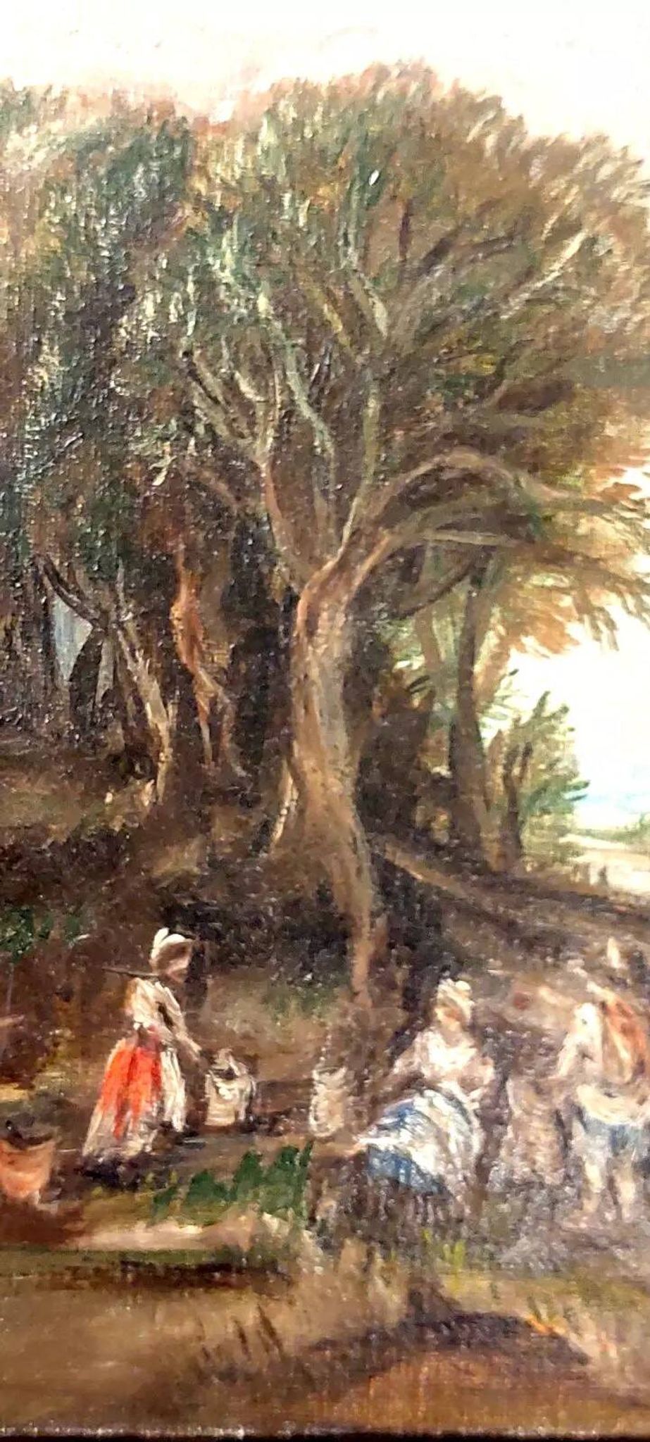 Peinture huile sur toile paysage style xviiie siecle italie