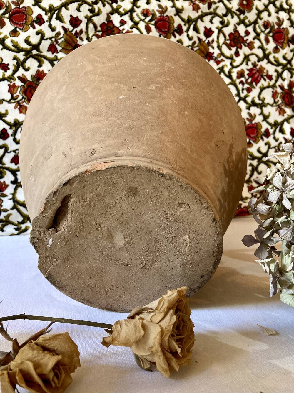 Yellow glazed terracotta gargoulette