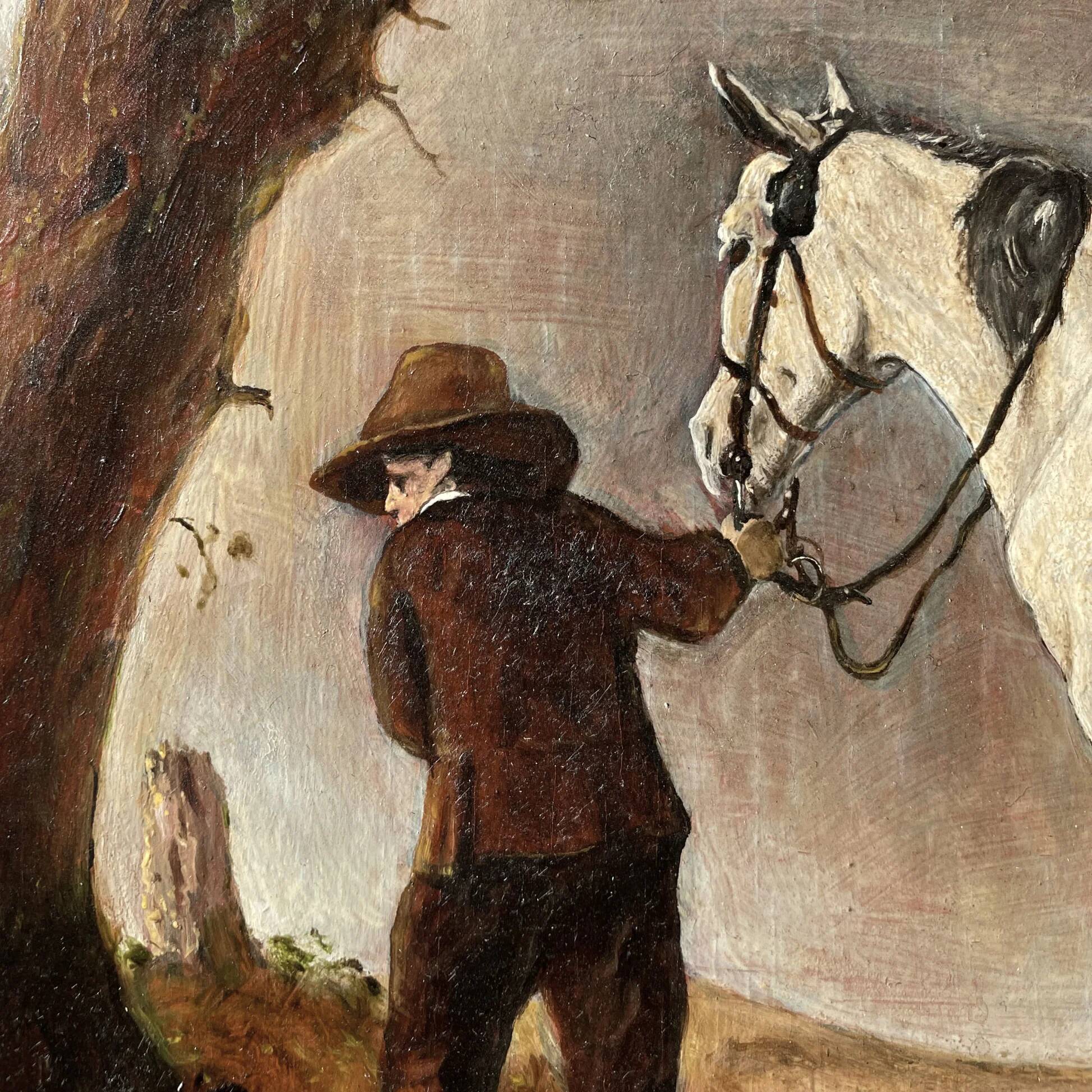 Reproduction by George Boellaard of the oil painting 'Grey Horse' by Wouwermans