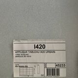 Modernist wall lamp with white metal shade, design by C. Grandidier.