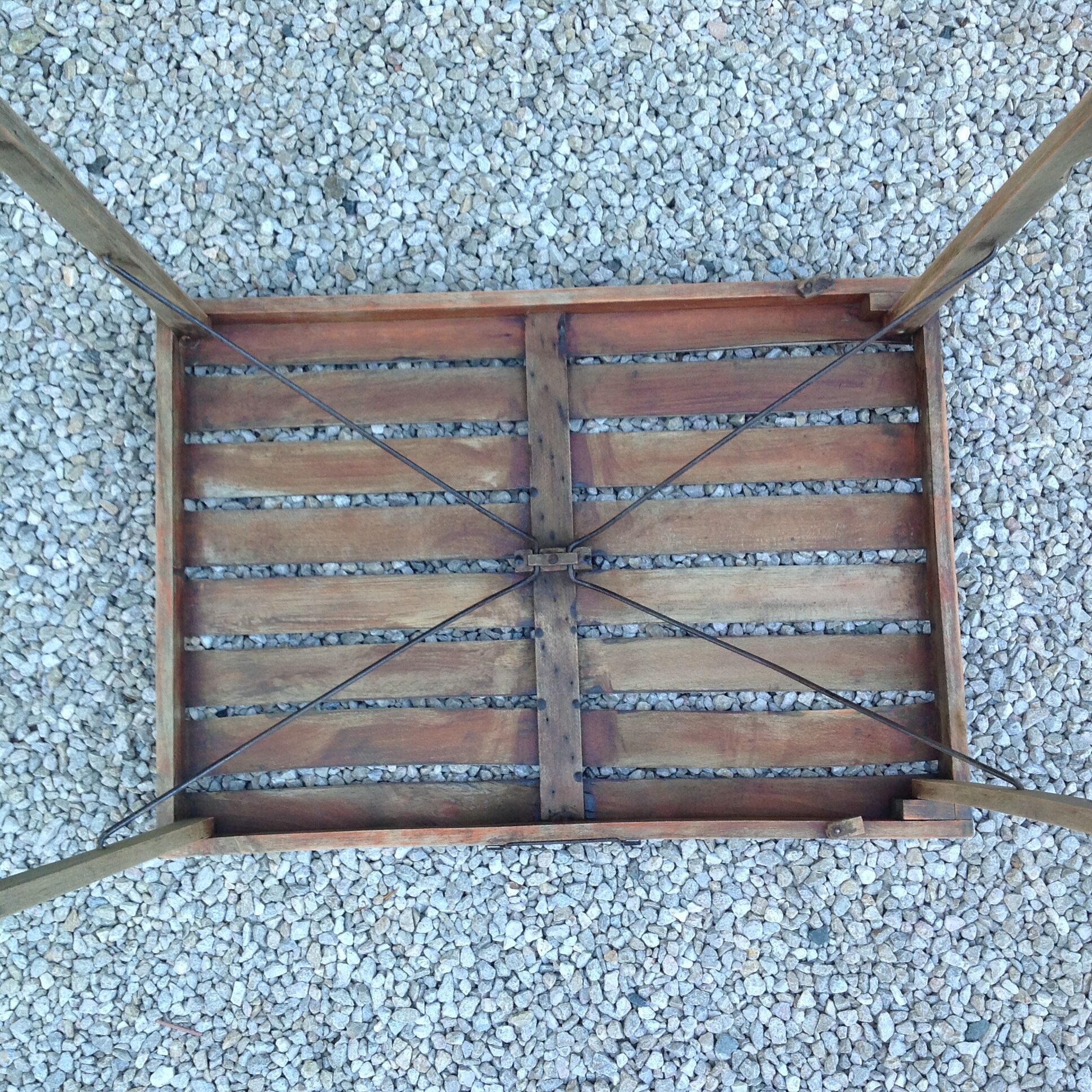 Wooden folding table