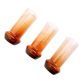 Set of 3 designer amber water glasses