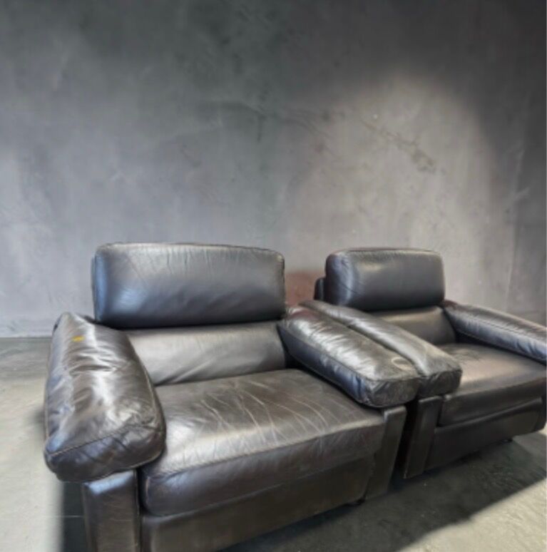 Paire de fauteuils Club Poltrona Frau buffle