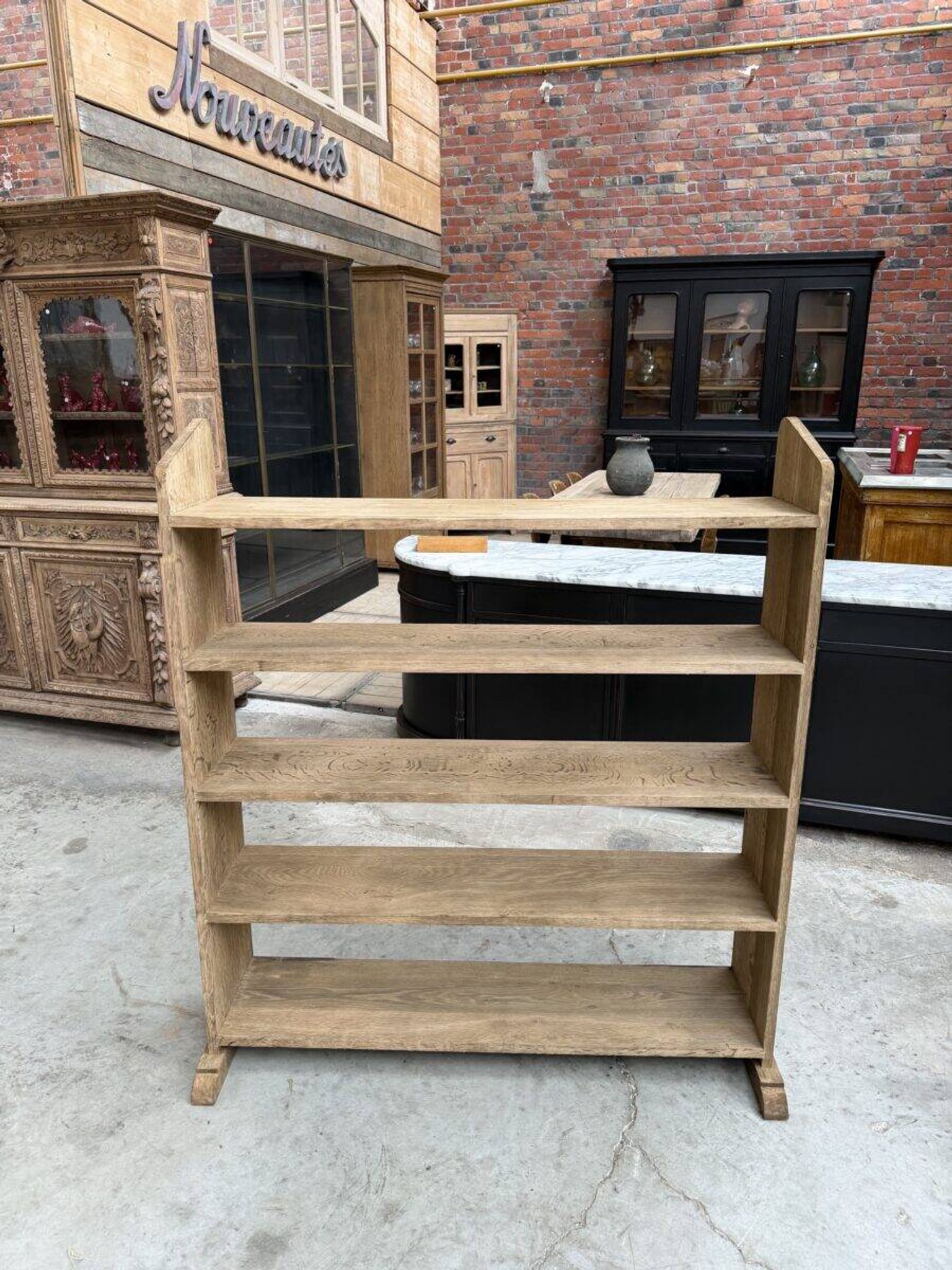 1950s oak shelf