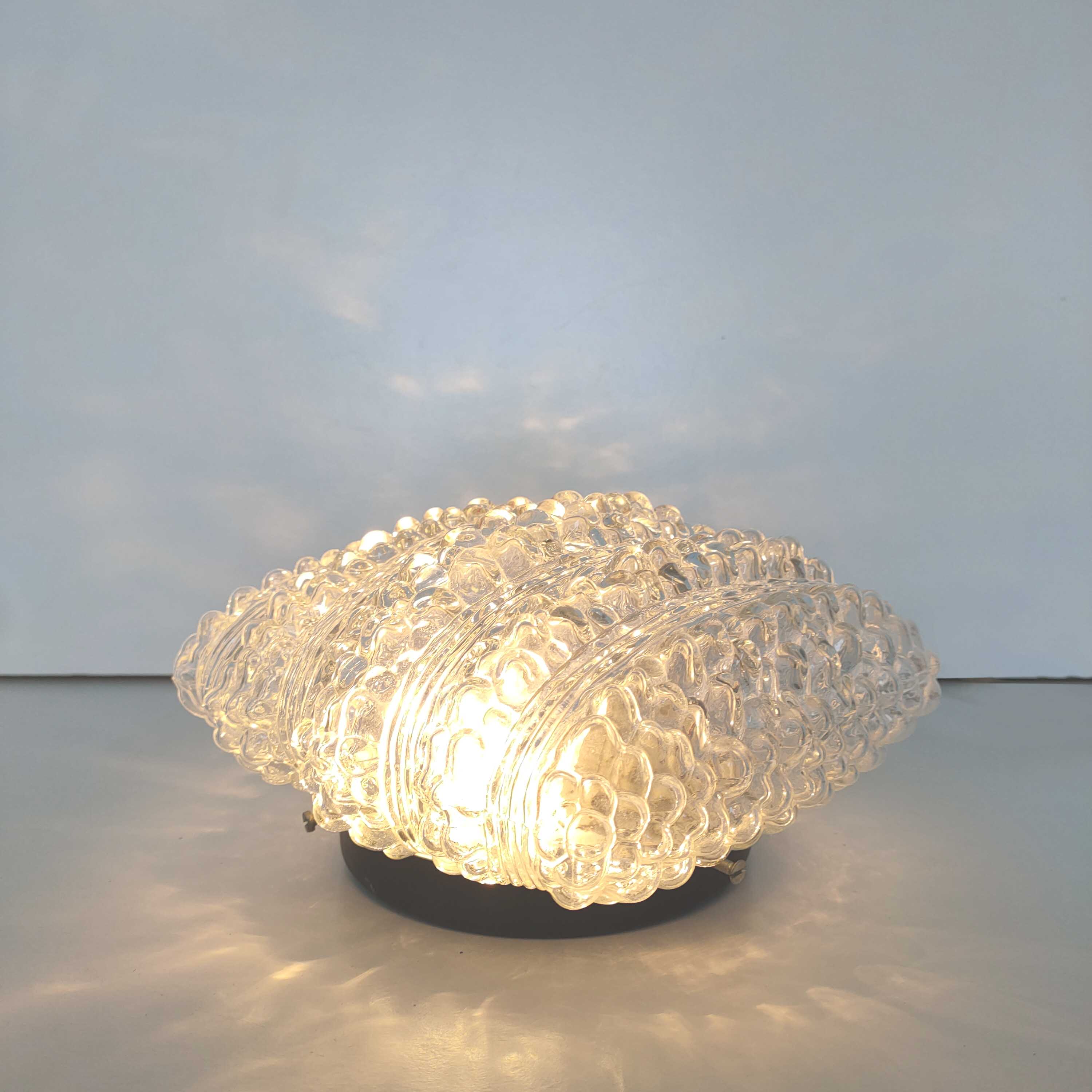 Molded glass bubble wall lamp