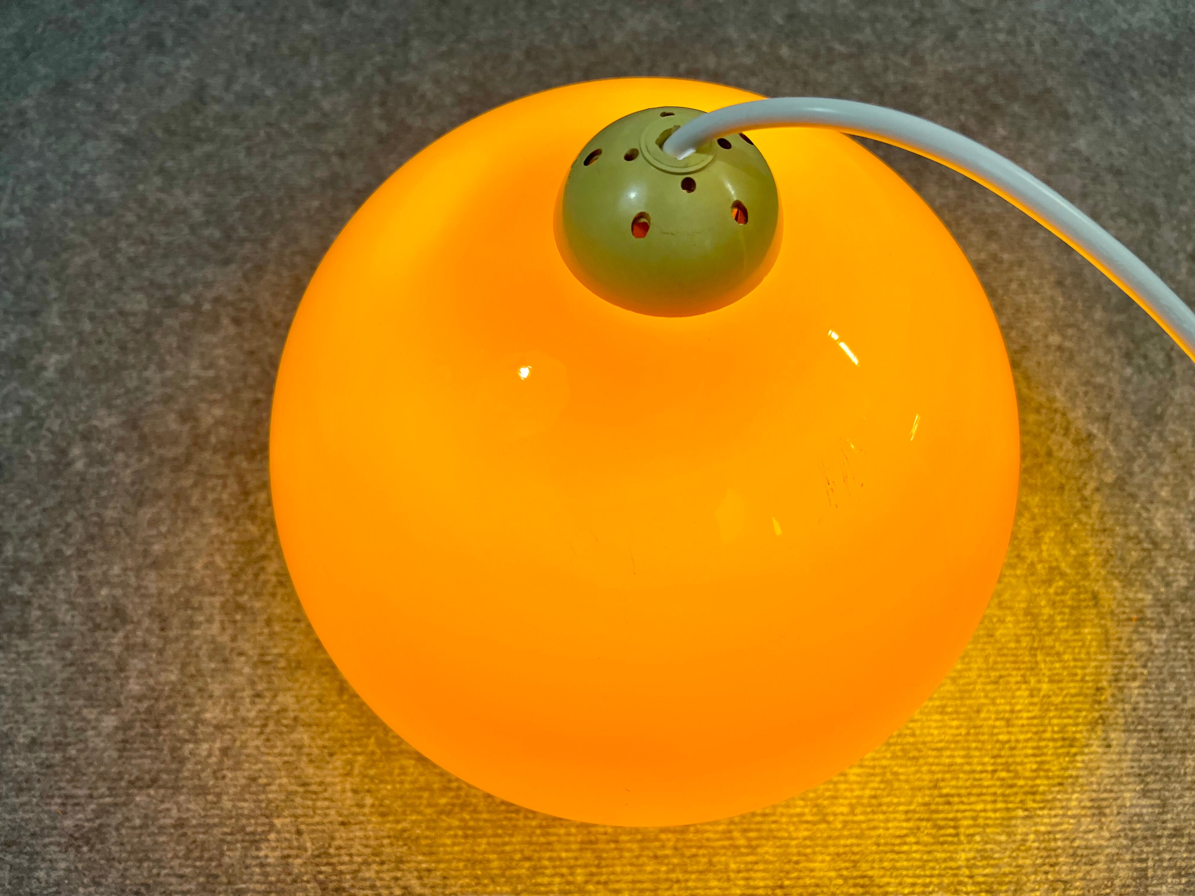 Space age orange pendant lamp