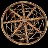 Rattan coffee table from the 50's Italy