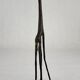Girafe en bronze africain Dogon (Mali)
