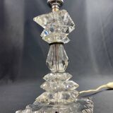 Baccarat style Art Deco crystal lamp base