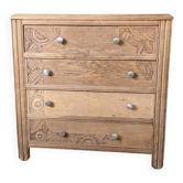 Antique oak commode in Art Deco style